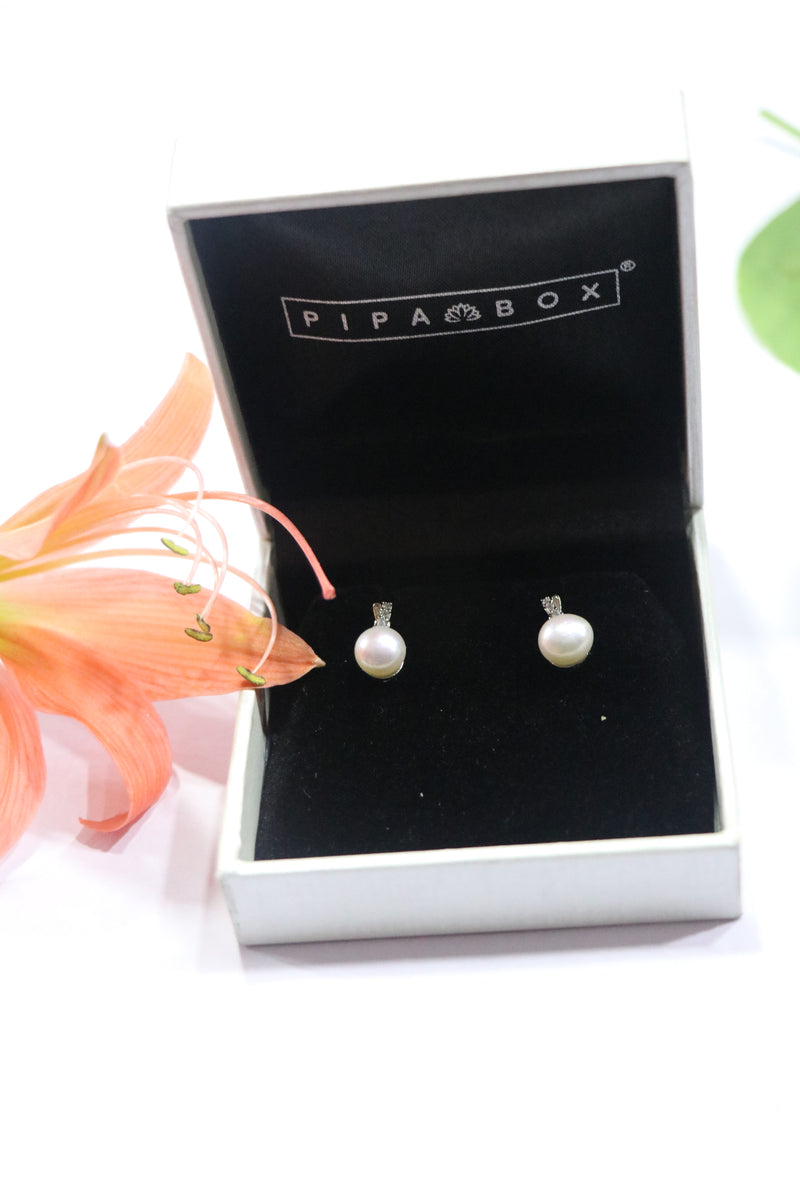 100% Natural Fresh Water Pearl Stud - Emily