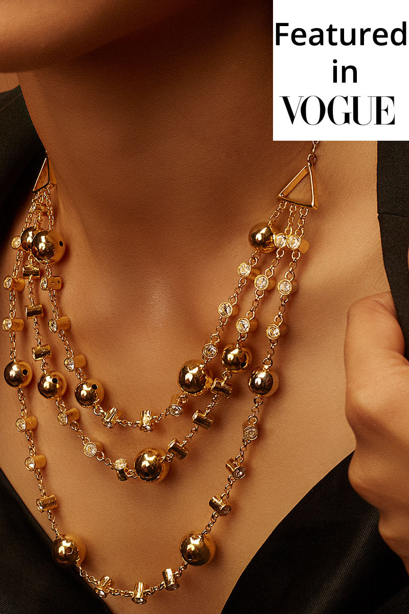 Camellia Clustered Layered Necklace -