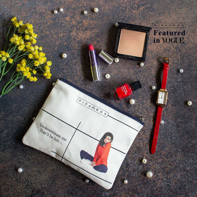 Feisty Tangerine - Canvas Pouch