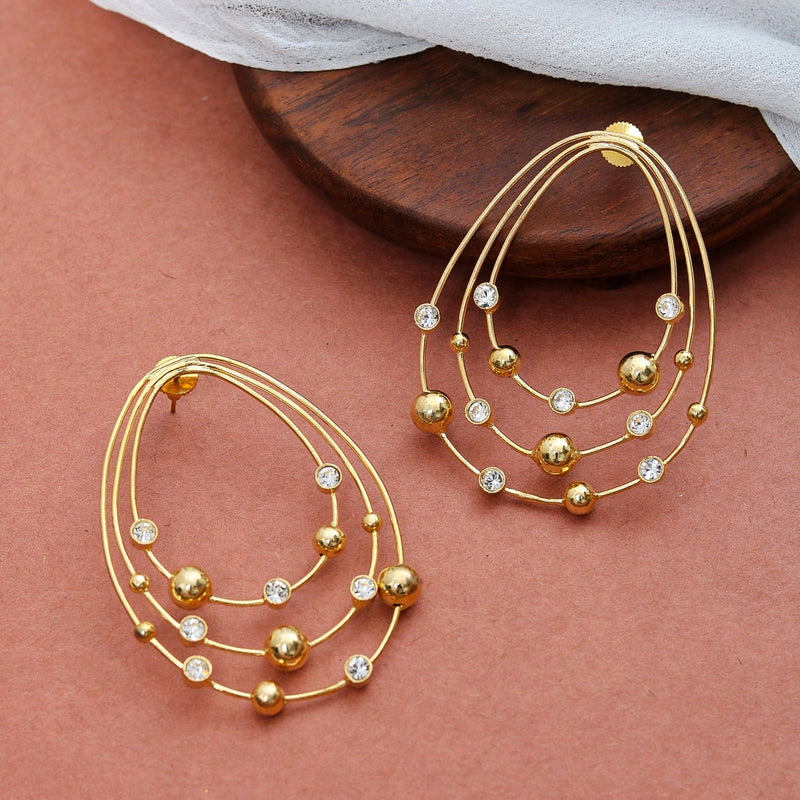 Cascading Hoops Earrings - Floral