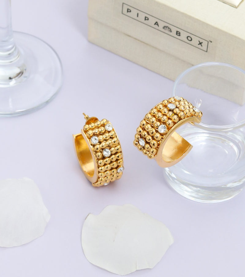 Diana Scallop Earrings - Floral