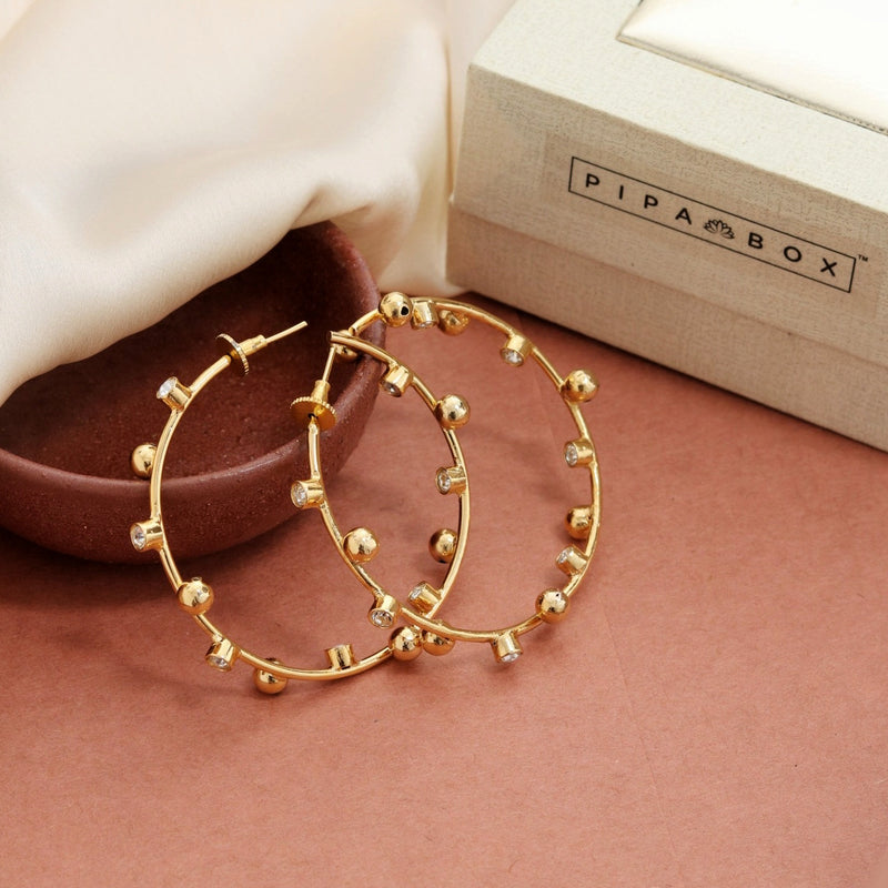 Floral Cluster Hoops  - Floral