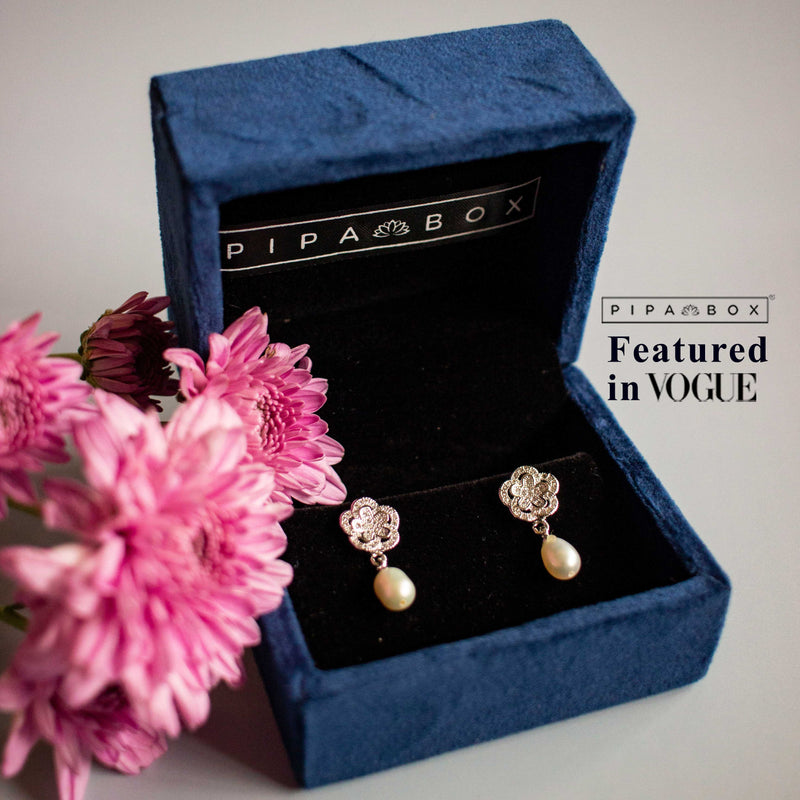 Camellia - 100% Fresh Water Pearl Earrings