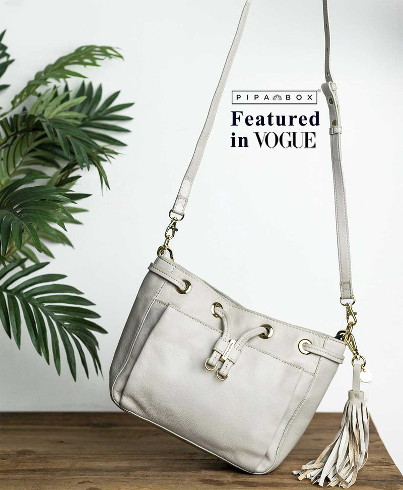 Slate Cabaret - Stone Genuine Leather Sling Bag