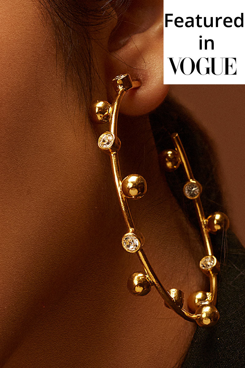 Floral Cluster Hoops  - Floral