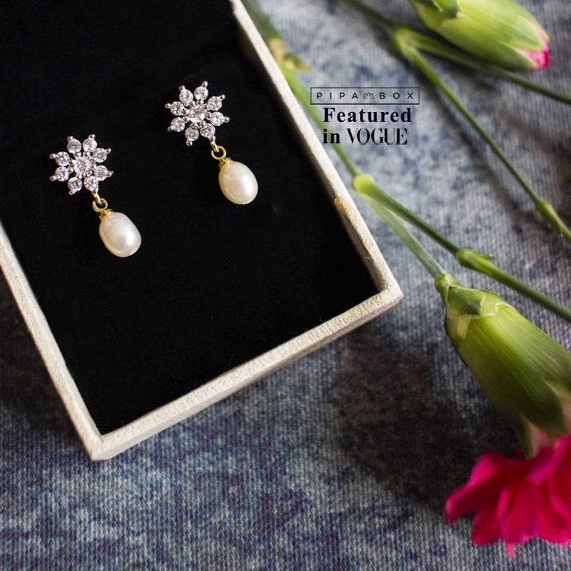 100% Fresh Water Pearl Earring - Estaa