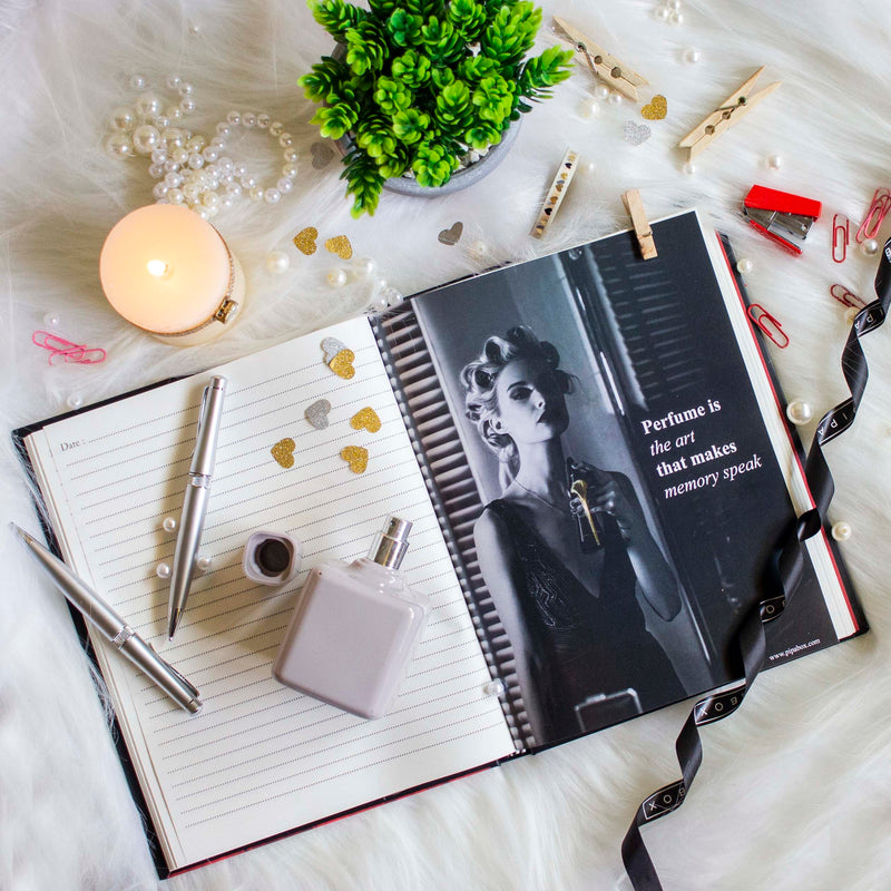 Lady in Red - Inspirational Hardbound Notebook