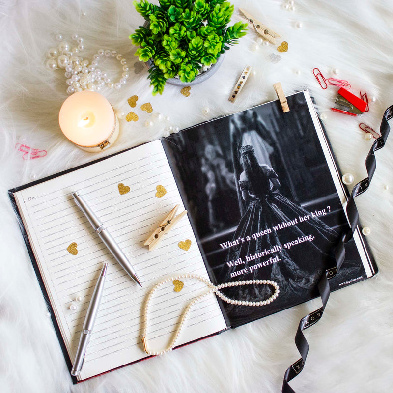 Lady in Red - Inspirational Hardbound Notebook