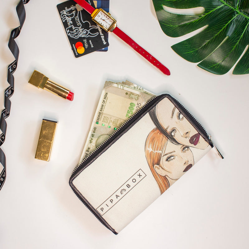 Irene - Canvas & Leather Ladies Wallet