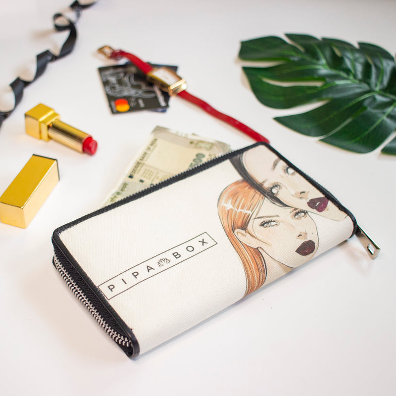 Irene - Canvas & Leather Ladies Wallet