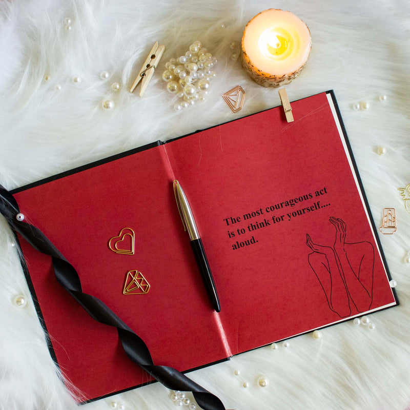 Inspirational Notebook - Freya (Hand painted)