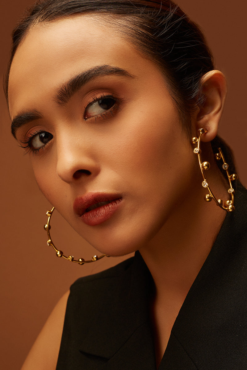 Floral Cluster Hoops  - Floral