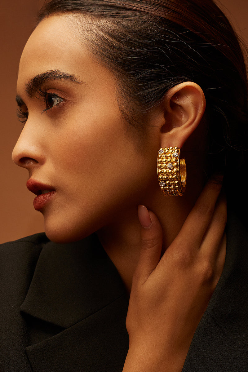 Diana Scallop Earrings - Floral