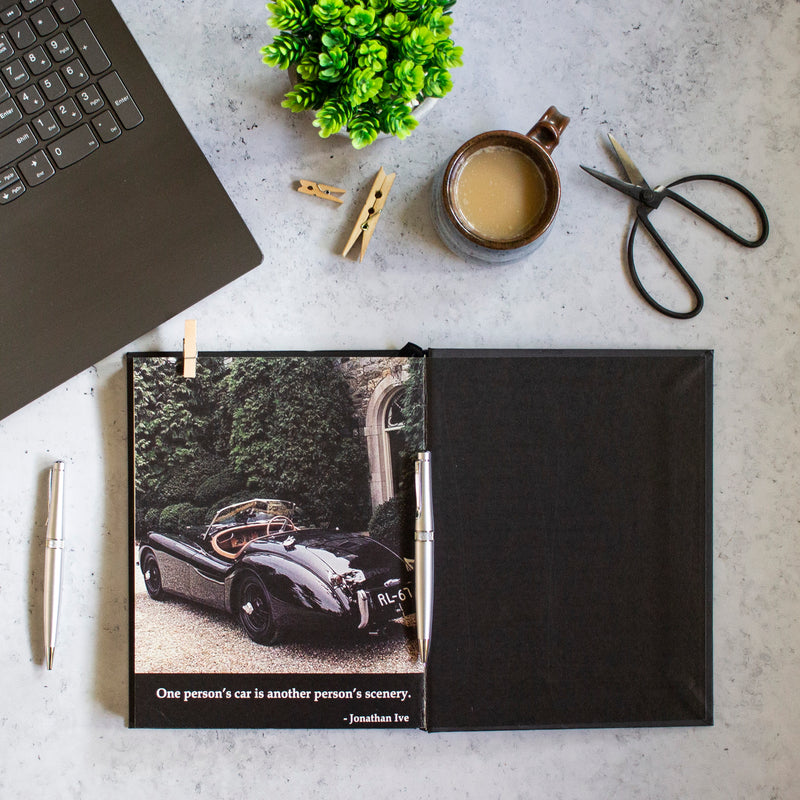 Vintage Car - Hardbound Notebook