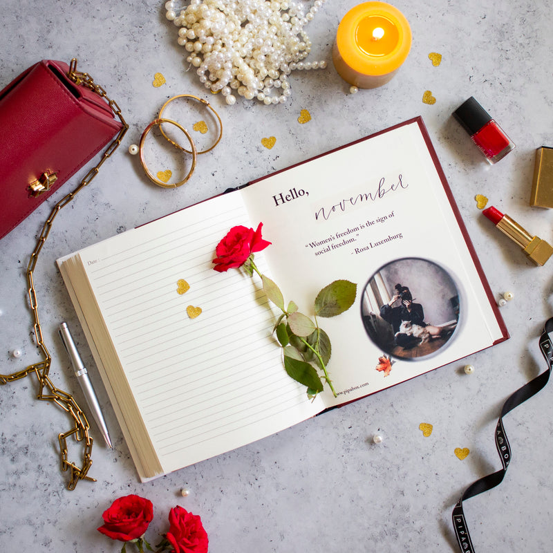 Hand-painted good vibes Journal more than 40 printed page - Hard Bound Notebook