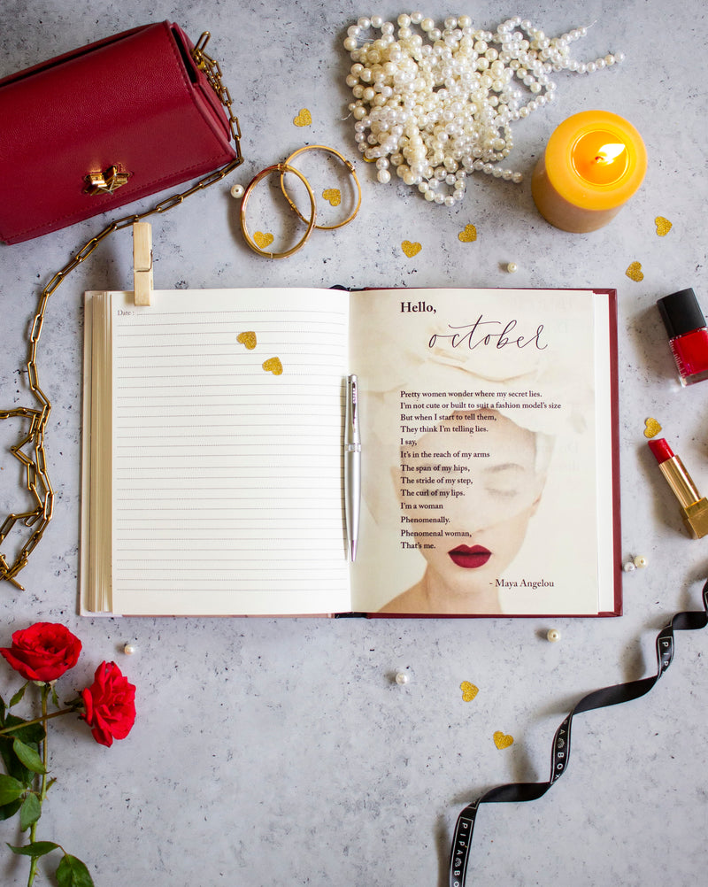 Hand-painted good vibes Journal more than 40 printed page - Hard Bound Notebook