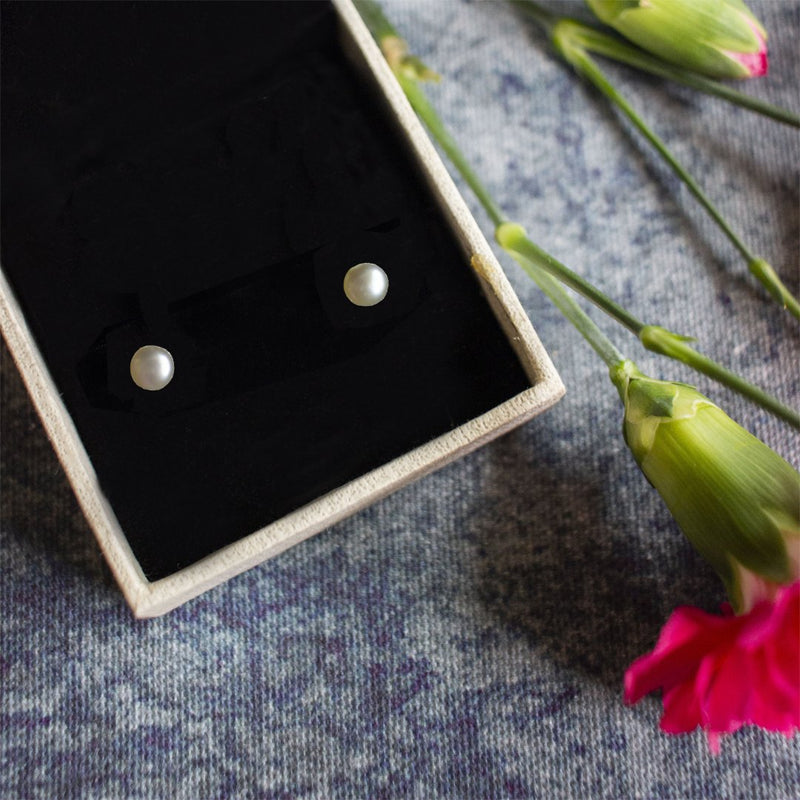 100% Natural Fresh Water Pearl Stud - Ditya