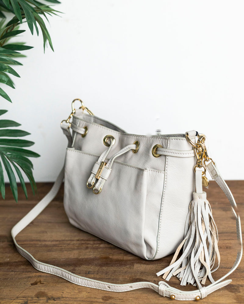 Slate Cabaret - Stone Genuine Leather Sling Bag