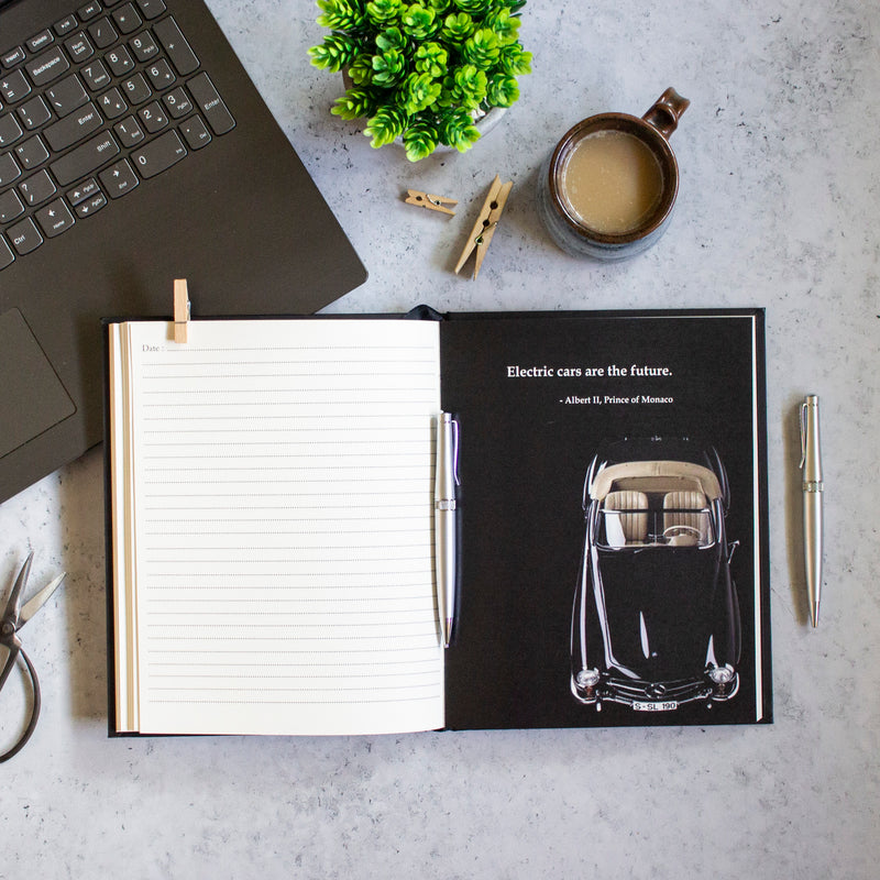 Vintage Car - Hardbound Notebook