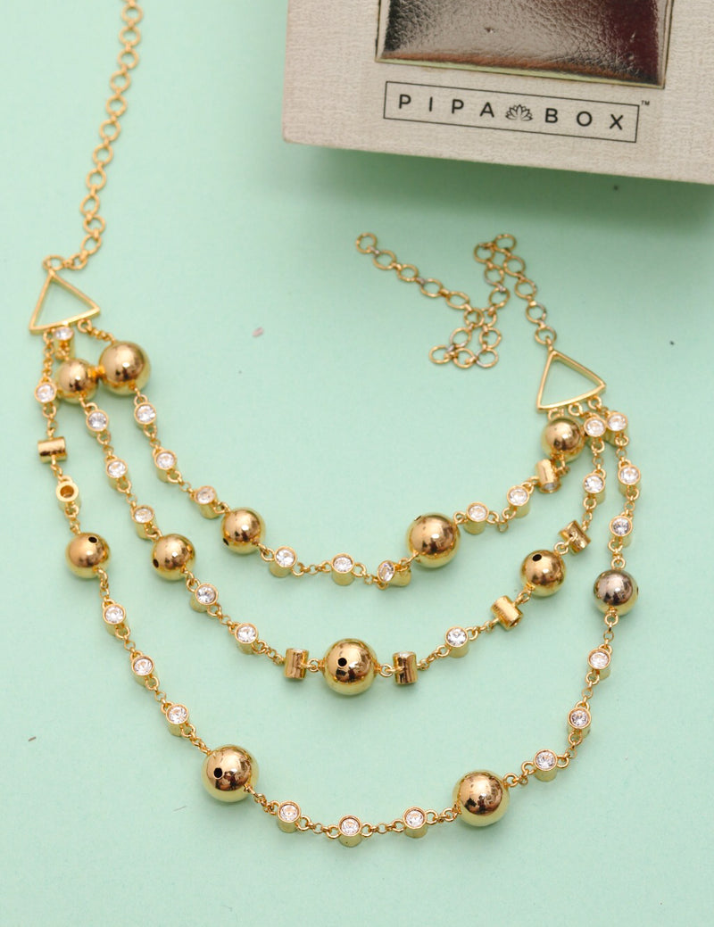 Camellia Clustered Layered Necklace -
