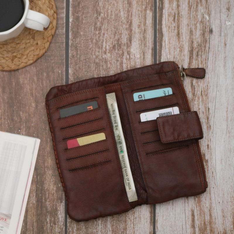 Vintage Vibes - Genuine Leather Ladies Wallet