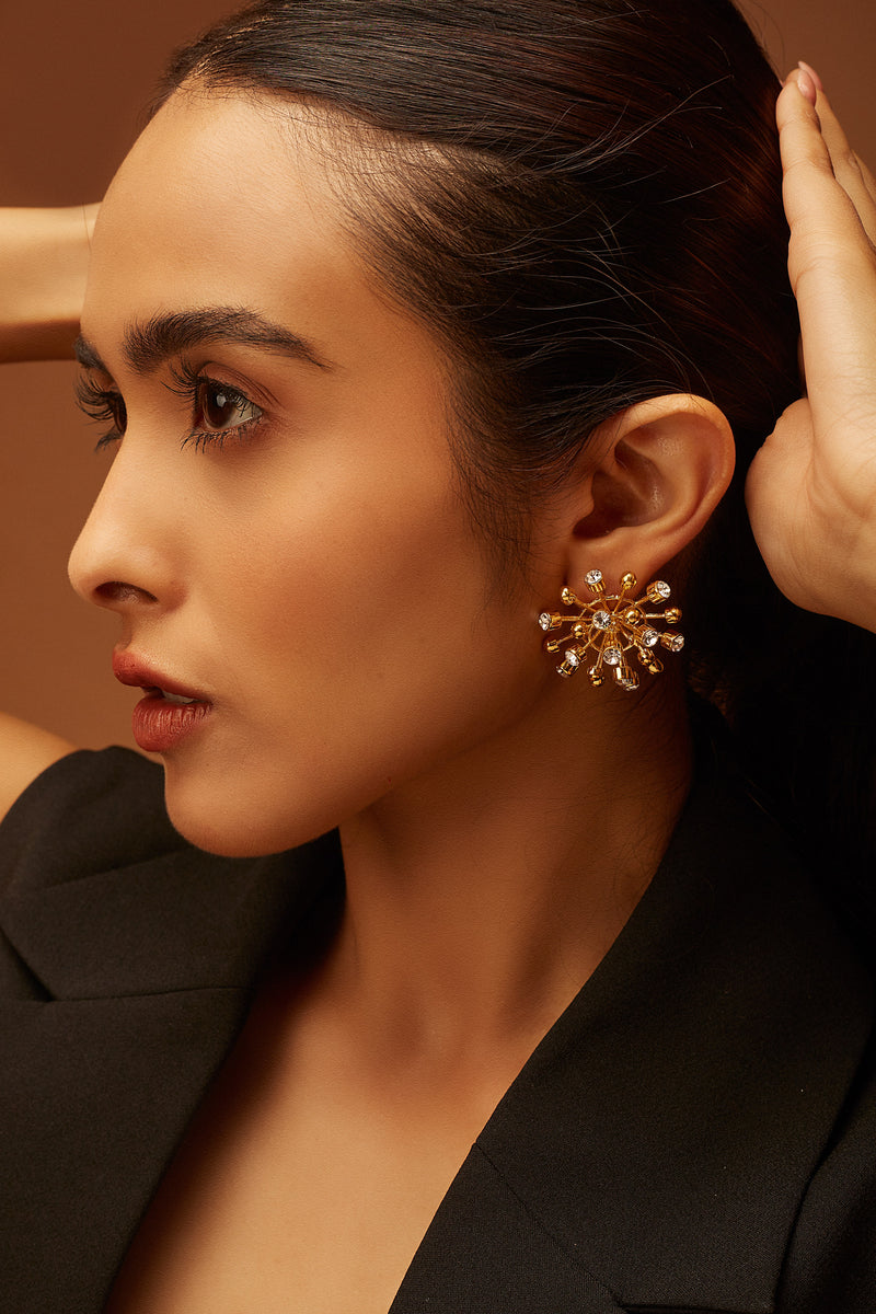 Cleopatra Studs Earrings - Floral