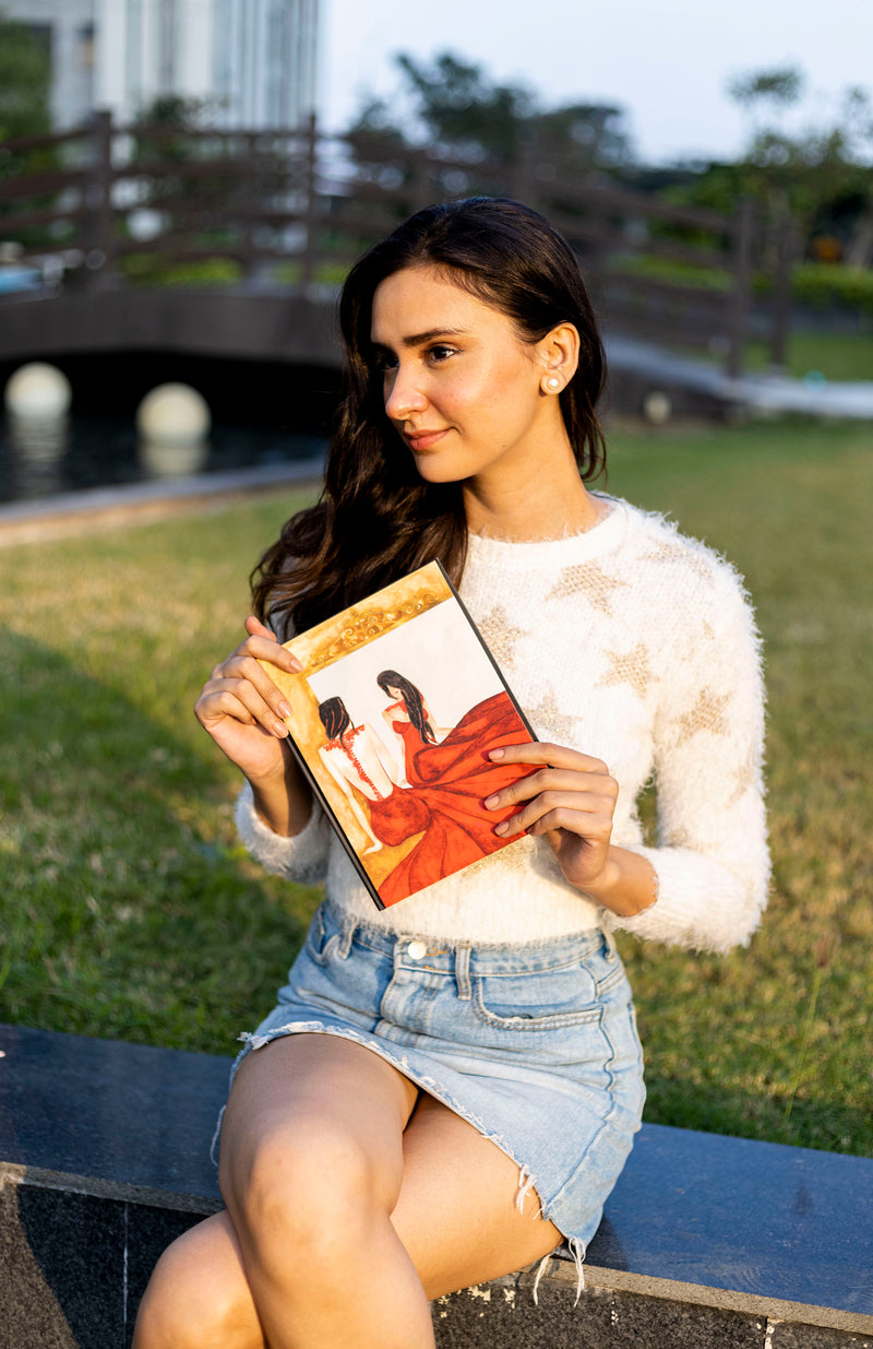 Lady in Red - Inspirational Hardbound Notebook